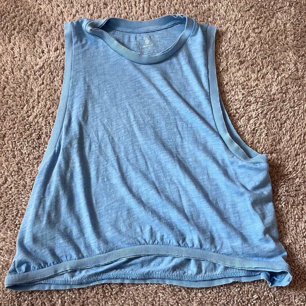free people blue tank